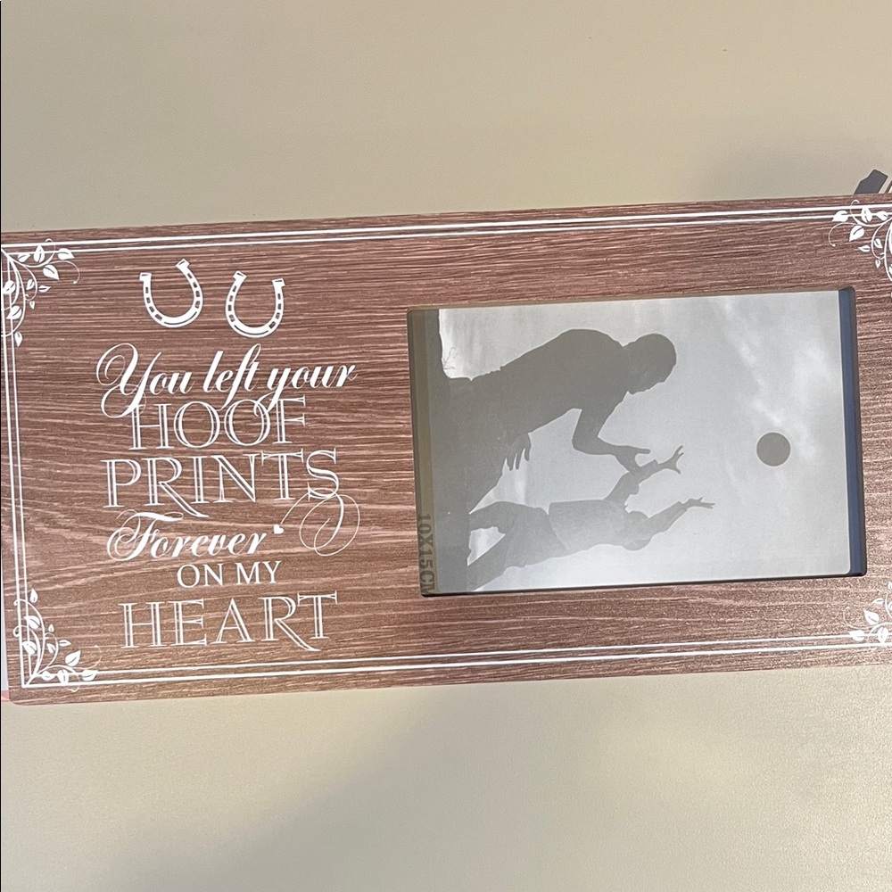 Wooden Horse-Themed Photo Frame